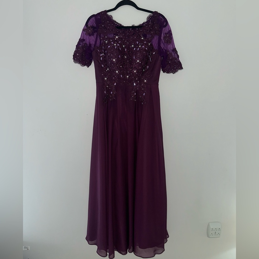 Lavetir Purple Grape Evening Gown Dress